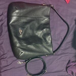 Coach Black Leather Shoulder Bag